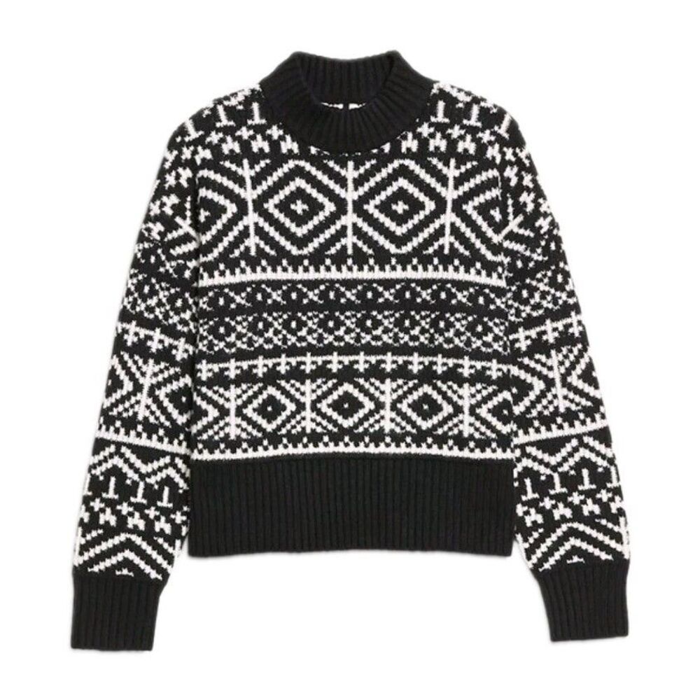 NWT Women's Old Navy SoSoft Mock Neck Fair Isle Sweater Size XL a10